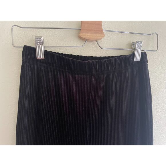 H&M Women Ribbed Pull On Size Small High Rise Flared Velour Pants Loungewear - Picture 3 of 7